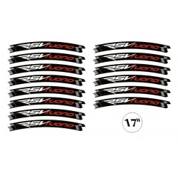 KIT DE BORDES ADHESIVOS PARA LLANTAS APRILIA RSV TUONO 17" BANDERA ITALIANA BLANCA