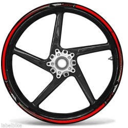 KIT DE BORDES ADHESIVOS PARA LLANTAS APRILIA RSV TUONO 17" ROJO