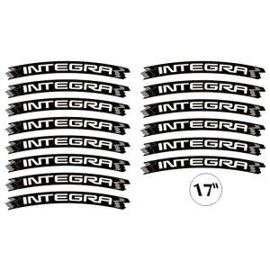 KIT STICKER EDGES FOR WHEEL RIMS HONDA INTEGRA 700/750 17"BLACK ITALY FLAG
