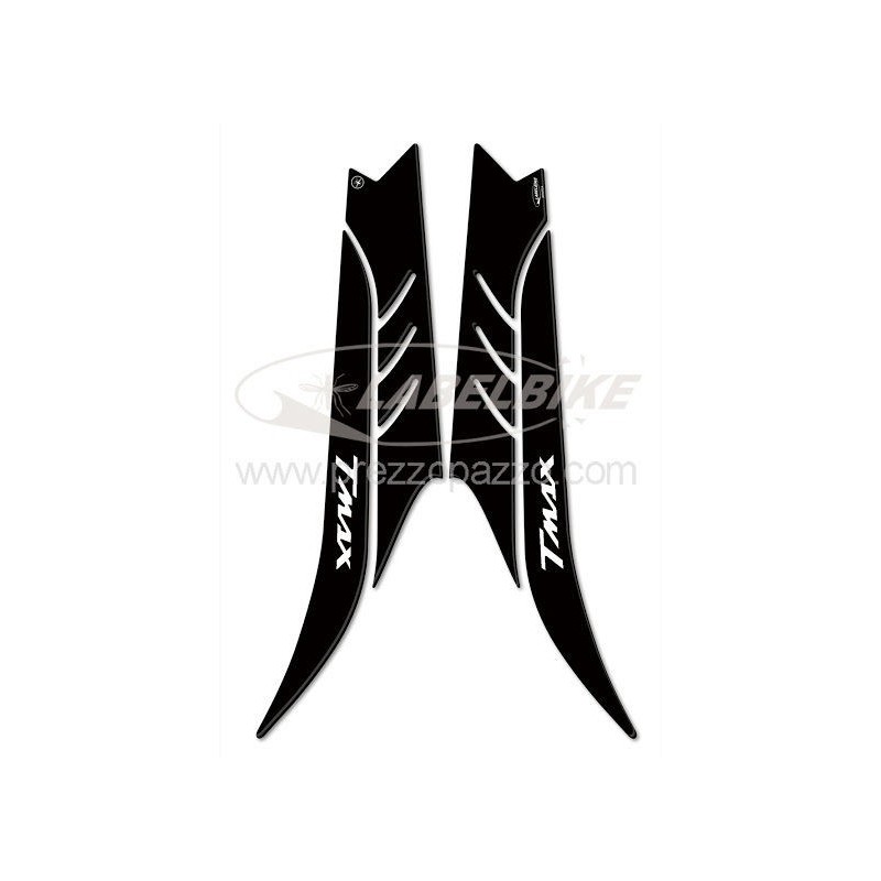 ADESIVO 3D PROTEZIONE LATERALE TUNNEL BOOMERANG YAMAHA T-MAX 530 2012-2016 NERO BIANCO