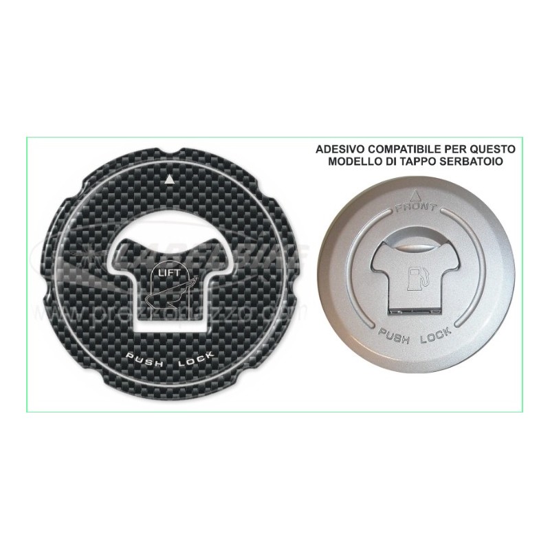 PROTECCIÓN DE TAPA DE TANQUE DE ETIQUETA 3D HONDA CARBON LOOK