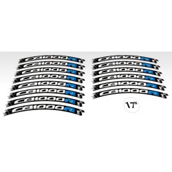 KIT KLEBKANTEN FÜR RADFELGEN HONDA CB1000R 17 "WEISSE ITALIENISCHE FLAGGE