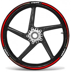 KIT BORDI ADESIVI PER CERCHI RUOTA HONDA CBR 17" ROSSO BANDIERA ITALIA