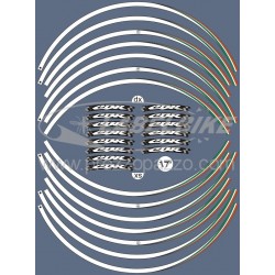 KIT BORDES ADHESIVOS PARA LLANTAS HONDA CBR 17 "BANDERA ITALIANA BLANCA