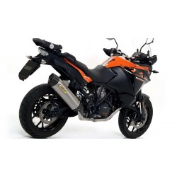 ARROW MAXI RACE-TECH EXHAUST KTM 1090 ADVENTURE 2017-2019, DARK ALUMINUM/CARBON, APPROVED