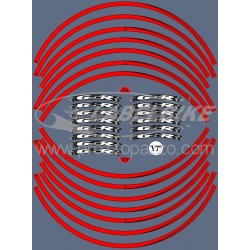 KIT BORDES ADHESIVOS PARA LLANTAS SUZUKI GSR 17 "ROJO