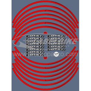 KIT KLEBKANTEN FÜR RADFELGEN HONDA HORNET 17 "ROT