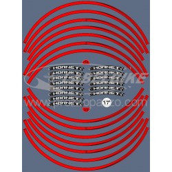 KIT STICKER EDGES FOR WHEEL RIMS HONDA HORNET 17"RED