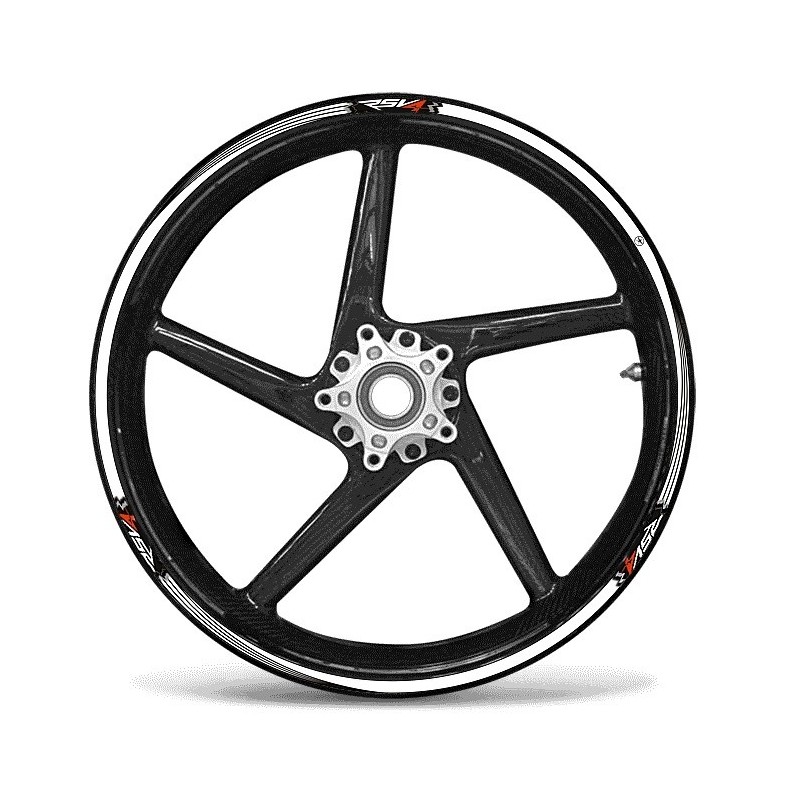 KIT KLEBKANTEN FÜR RADFELGEN APRILIA RSV4 17 "WEISS