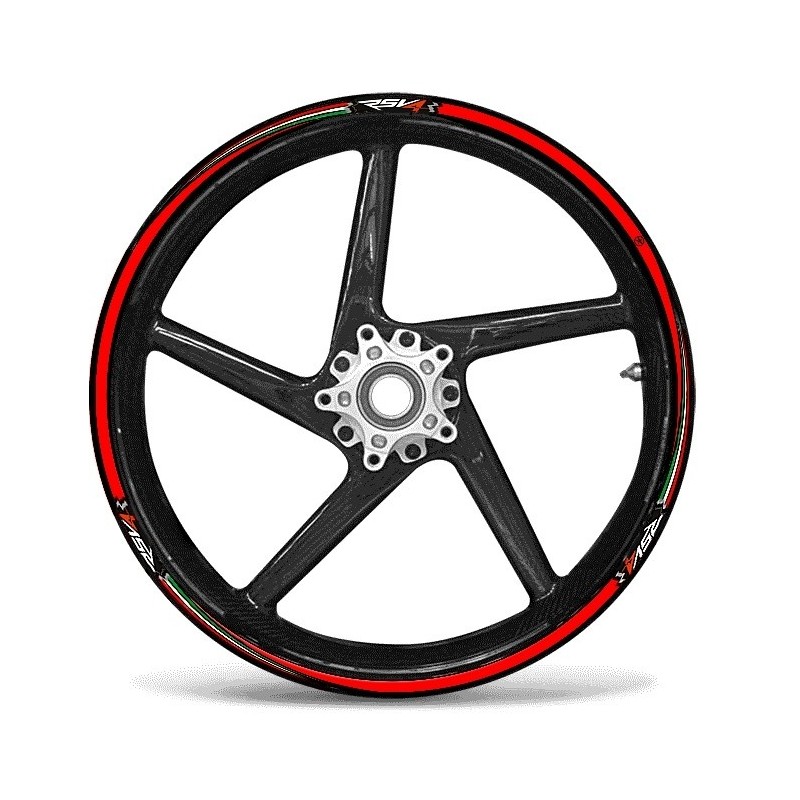 KIT KLEBKANTEN FÜR RADFELGEN APRILIA RSV4 17 "RED ITALIAN FLAG