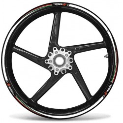 KIT BORDI ADESIVI PER CERCHI RUOTA APRILIA RSV4 17" BIANCO BANDIERA ITALIA