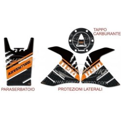 KIT ADESIVI 3D PROTEZIONI LATERALI, SERBATOIO, TAPPO KTM ADVENTURE 1190