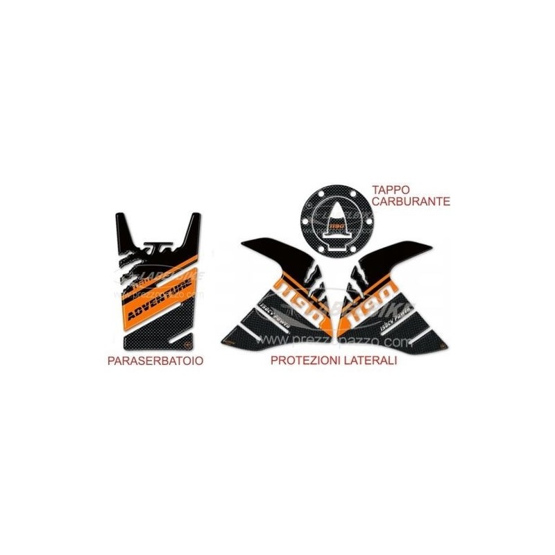 3D STICKERS KIT SIDE PROTECTION, TANK, CAP KTM ADVENTURE 1190