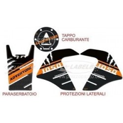 3D STICKERS KIT SIDE PROTECTION, TANK, CAP KTM ADVENTURE 1050