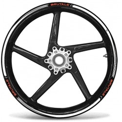 KIT DE BORDES ADHESIVOS PARA LLANTAS MV AGUSTA BRUTALE 17 "BLANCO