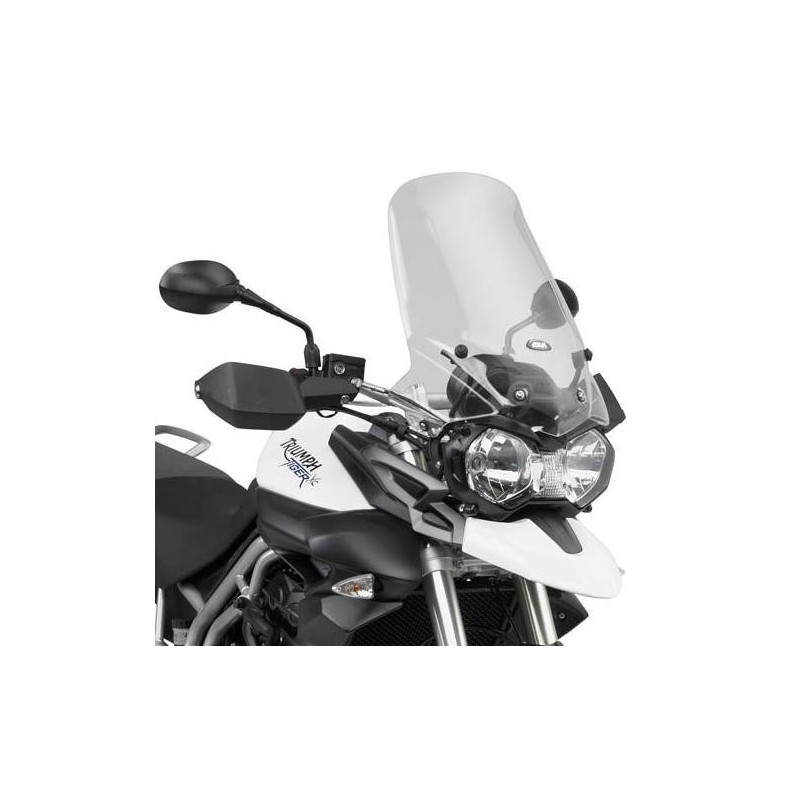 PARABRISAS GIVI TRIUMPH TIGER 800 XR 2015-2017, TRANSPARENTE, CON KIT DE MONTAJE