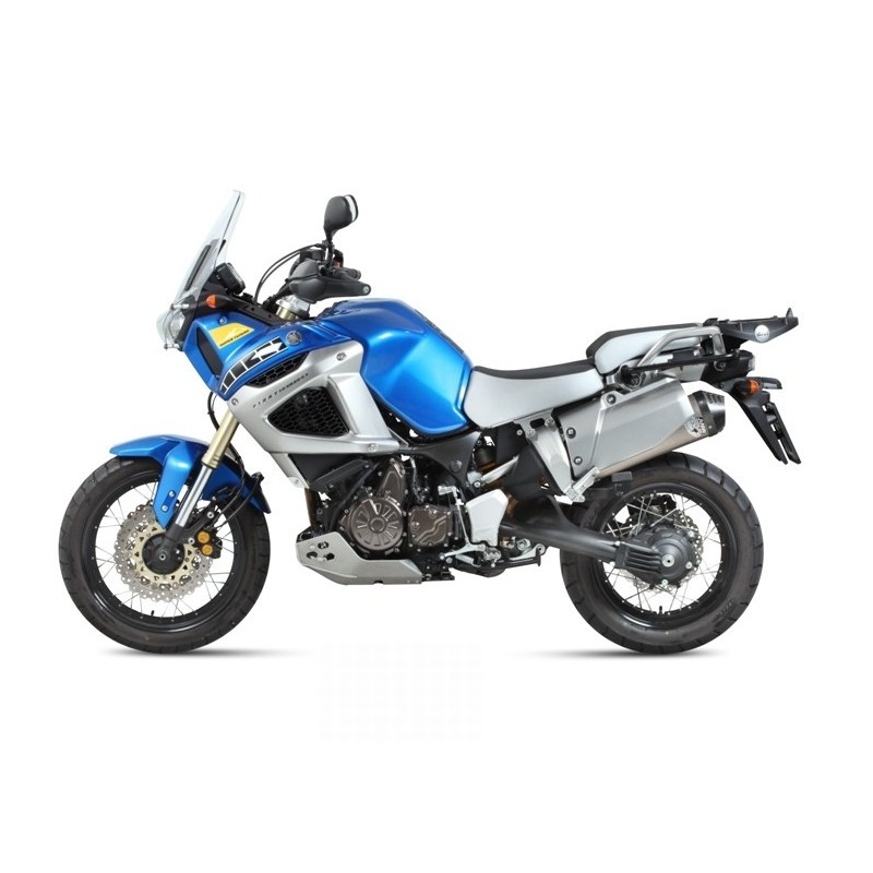 TERMINALE MIVV OVALE PER YAMAHA XT 1200 ZE SUPER TENERE 2014-2020, OMOLOGATO TITANIO/CARBONIO