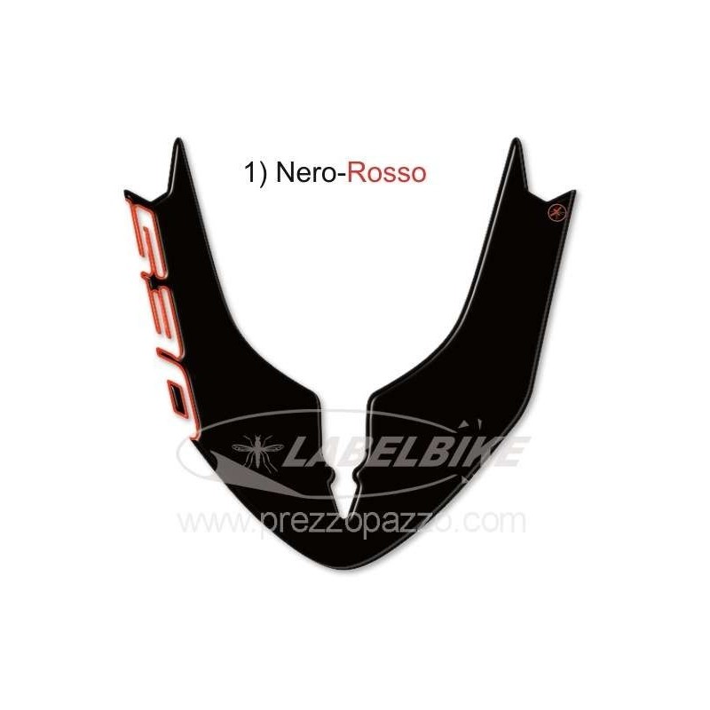 ADESIVO 3D PROTEZIONE PARAFANGO ANTERIORE YAMAHA T-MAX 530 2015-2016 NERO ROSSO