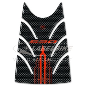 PEGATINA 3D PROTECCIÓN PUERTA DEPÓSITO YAMAHA T-MAX 530 2012-2016 RED CARBON