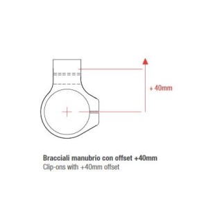 PAR DE CUBOS DE MANILLAR LIGHTECH CON 40 MM DE DIÁMETRO DESPLAZADO. 51 MM