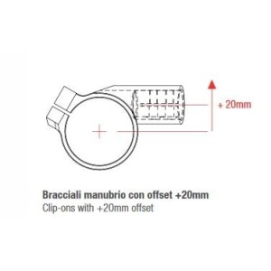 PAAR LIGHTECH HANDLEBAR HUBS MIT 20 MM OFFSET DIAM. 55 MM