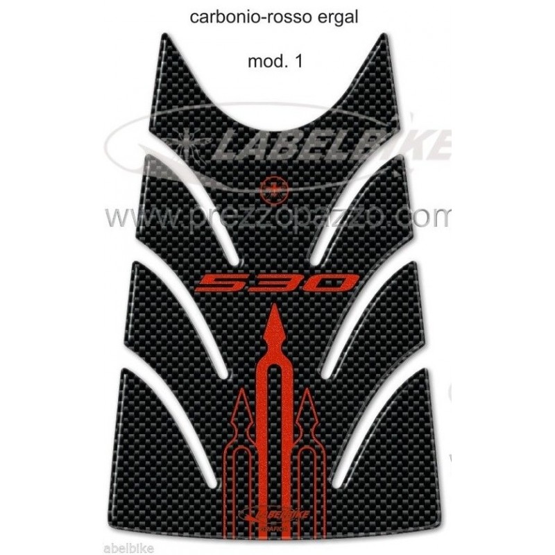 3D STICKER TANK TÜRSCHUTZ YAMAHA T-MAX 530 2012-2016 CARBON RED