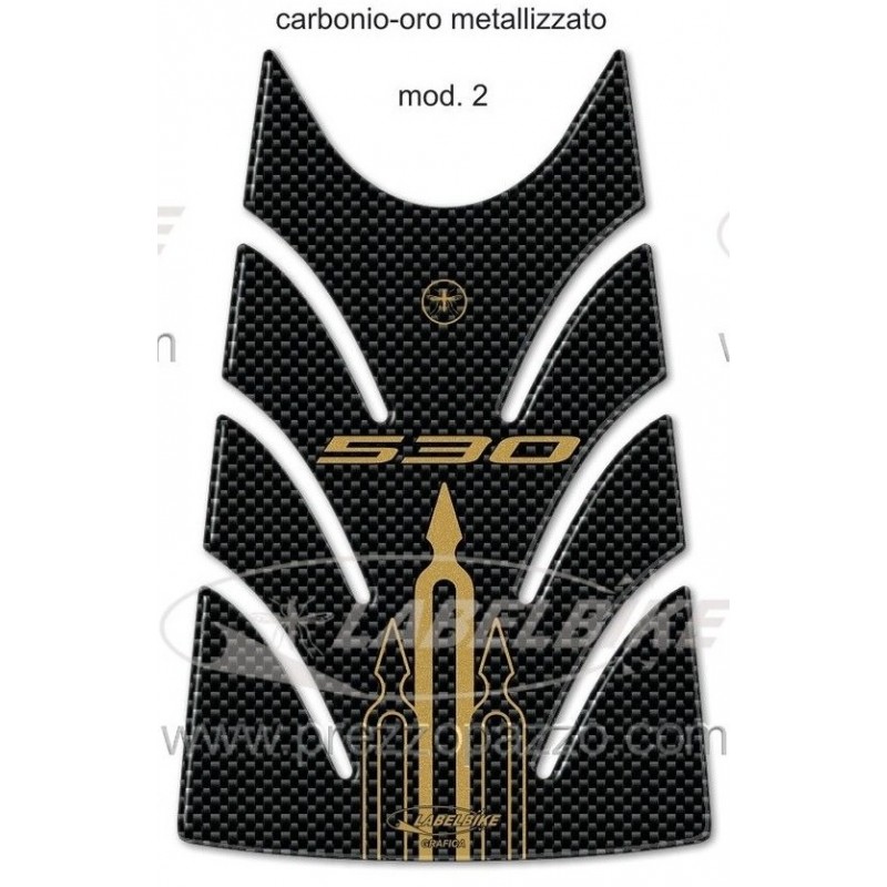 3D STICKER TANK TÜRSCHUTZ YAMAHA T-MAX 530 2012-2016 CARBON GOLD