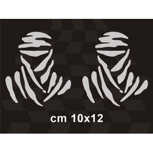VORGESCHNITTENES KLEBSTOFF LOGO DAKAR SILBER (2 ST) 10X12 CM