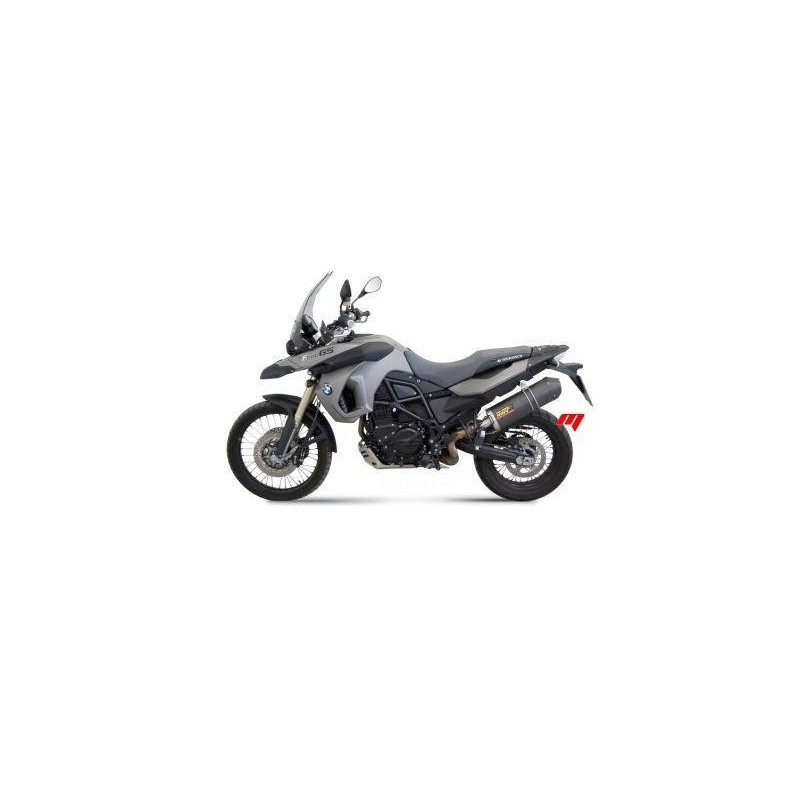 TERMINALE MIVV OVALE BMW F 800 GS ADVENTURE 2013-2018, OMOLOGATO TITANIO/CARBONIO