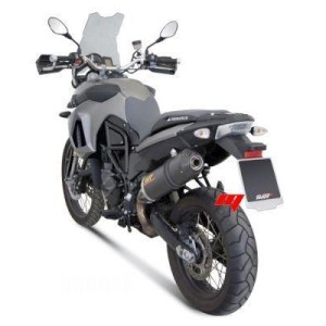 TERMINALE MIVV OVALE BMW F 800 GS ADVENTURE 2013-2018, OMOLOGATO TITANIO/CARBONIO