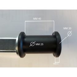 MOTORCYCLE FRONT STAND WITH SINGLE ROLLER SUPPORTS FOR RADIAL CALIPER