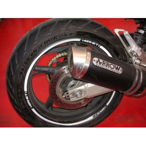 KIT BORDI ADESIVI PER CERCHI RUOTA HONDA HORNET 17" BIANCO