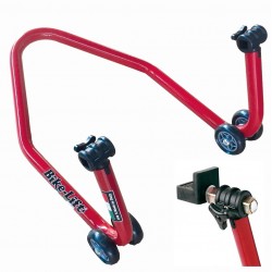 MOTORCYCLE REAR STAND WITH RUBBER SUPPORTS