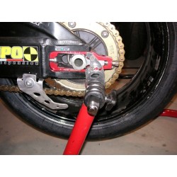 MOTORCYCLE REAR STAND WITH SINGLE ROLLER SUPPORT