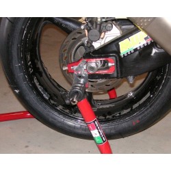 PAIR OF STANDS FOR MOTORCYCLES (FRONT + REAR) AND SINGLE ROLLER SUPPORTS