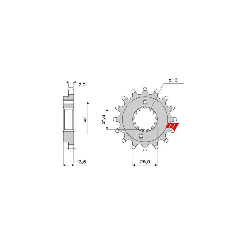 RITZEL FÜR KETTE 525 HONDA TRANSALP 700 2008-2013
