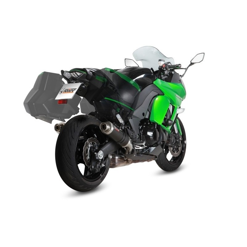 COPPIA TERMINALI MIVV GP KAWASAKI Z 1000 SX 2014-2019, OMOLOGATI CARBONIO