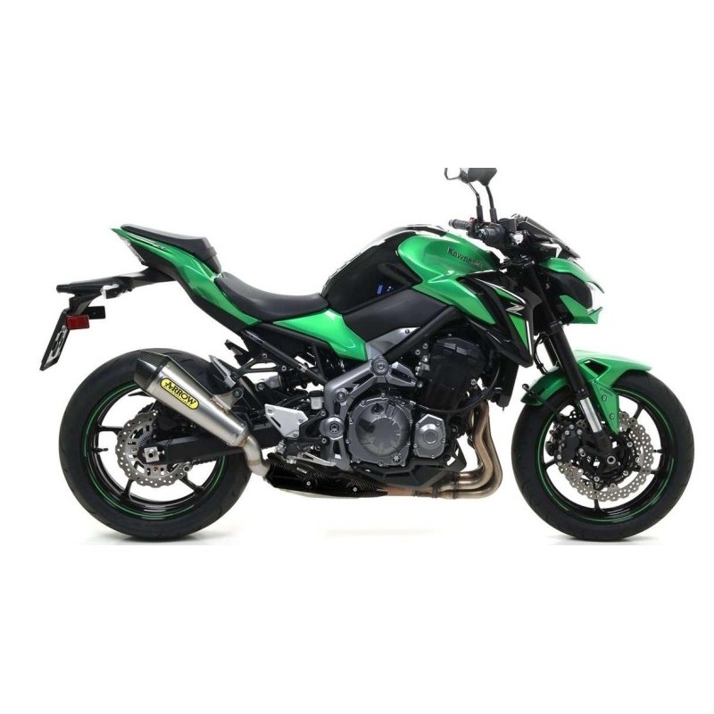TERMINALE ARROW X-KONE KAWASAKI Z 900 2017-2019, ACCIAIO/CARBONIO, OMOLOGATO