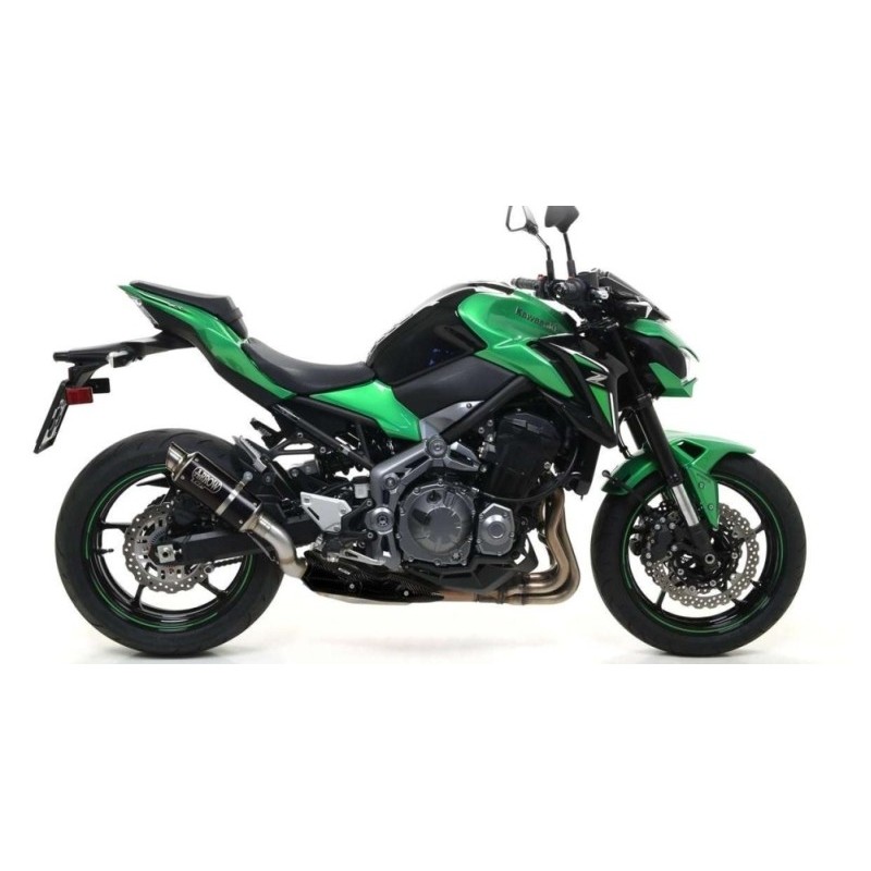 TERMINALE ARROW GP2 KAWASAKI Z 900 2017-2019, ACCIAIO DARK, OMOLOGATO