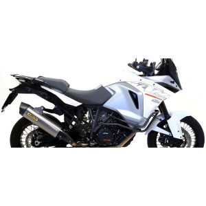 TERMINALE ARROW MAXI RACE-TECH KTM 1290 SUPER ADVENTURE S 2017-2020, TITANIO/CARBONIO, OMOLOGATO