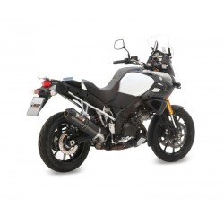 TERMINALE MIVV OVALE PER SUZUKI V-STROM 1000 2014-2019, OMOLOGATO CARBONIO