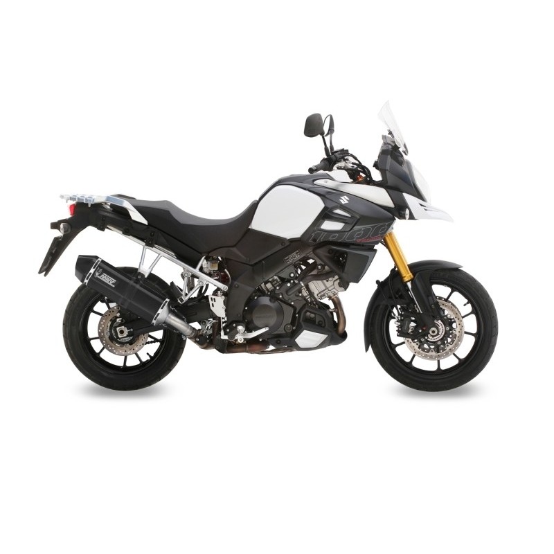 TERMINALE MIVV SPEED EDGE SUZUKI V-STROM 1000 2014-2019, OMOLOGATO BLACK/CARBONIO