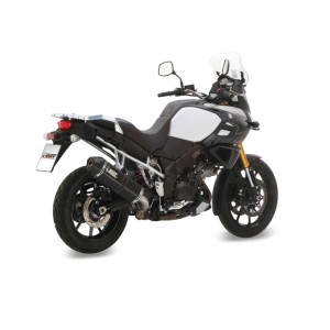 TERMINALE MIVV SPEED EDGE SUZUKI V-STROM 1000 2014-2019, OMOLOGATO BLACK/CARBONIO