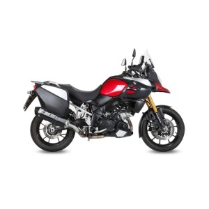TERMINALE MIVV SPEED EDGE SUZUKI V-STROM 1000 2014-2019, OMOLOGATO BLACK/CARBONIO