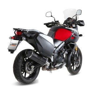 TERMINALE MIVV SPEED EDGE SUZUKI V-STROM 1000 2014-2019, OMOLOGATO BLACK/CARBONIO