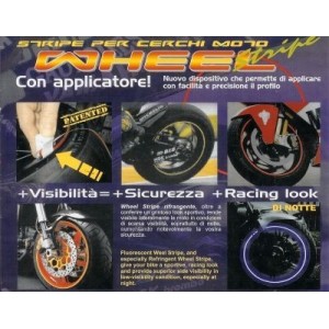 BORDO ADESIVO RIFLETTENTE PER CERCHI RUOTA WHEEL STRIPE CON APPLICATORE MM 7 X 6 MT ROSSO