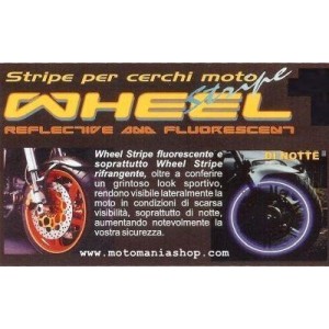 BORDO ADESIVO RIFLETTENTE PER CERCHI RUOTA WHEEL STRIPE CON APPLICATORE MM 7 X 6 MT ARANCIO