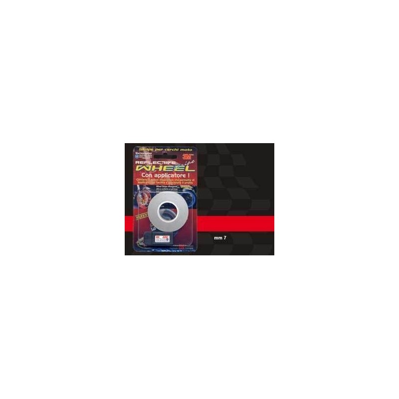REFLECTIVE ADHESIVE EDGE FOR WHEEL STRIPE WHEEL RIMS WITH APPLICATOR MM 7 X 6 MT RED