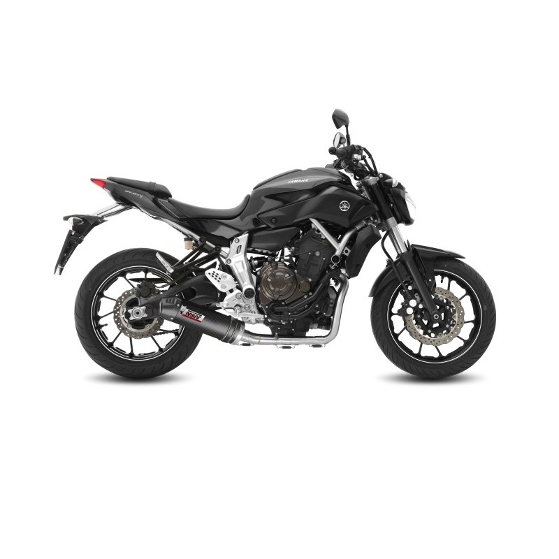 IMPIANTO DI SCARICO COMPLETO MIVV OVALE PER YAMAHA MT-07 2014-2020, DEKAT CARBONIO