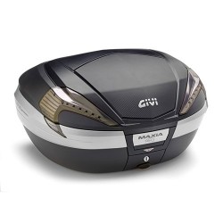 MONOKEY TOP CASE GIVI, 56 LITER, SCHWARZ MIT SCHWARZER ABDECKUNG UND RAUCHREFLEKTOREN